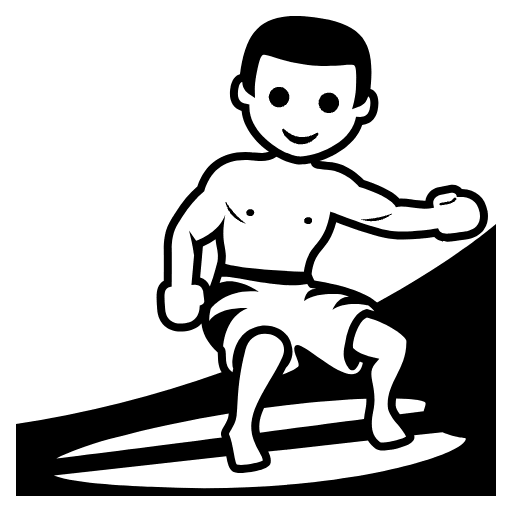 Person Surfing Emoji from EmojiTwo Black Set