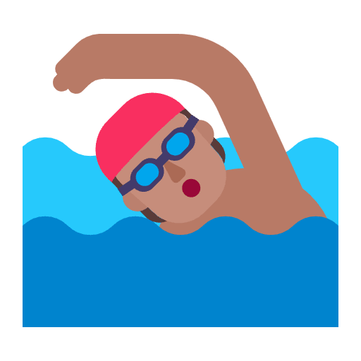 Person Swimming Flat Medium Emoji from Fluent Emoji Flat Set