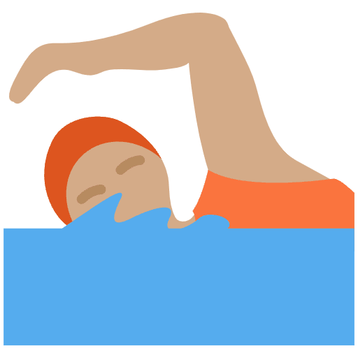 Person Swimming Medium Skin Tone Emoji from Twemoji Emoji Set