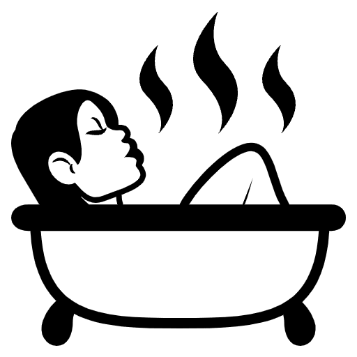 Person Taking Bath Element from EmojiTwo Black Set