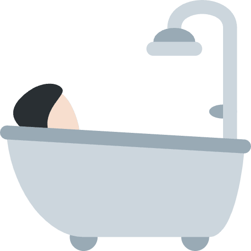 Person Taking Bath Light Skin Tone Emoji from Twemoji Emoji Set