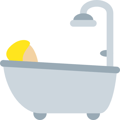 Person Taking Bath Medium Light Skin Tone Emoji from Twemoji Emoji Set