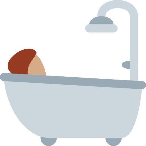 Person Taking Bath Medium Skin Tone Emoji from Twemoji Emoji Set