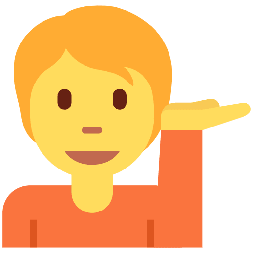 Person Tipping Hand Emoji from Twemoji Set