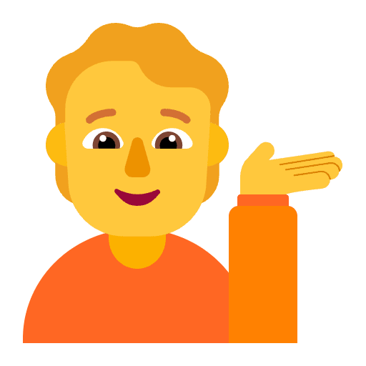 Person Tipping Hand Flat Default Emoji from Fluent Emoji Flat Set