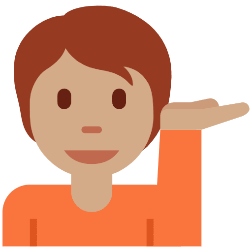 Person Tipping Hand Medium Skin Tone Emoji from Twemoji Set