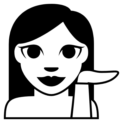Person Tipping Hand Emoji from EmojiTwo Black Set