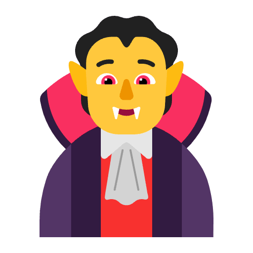 Person Vampire Flat Default Emoji from Fluent Emoji Flat Set