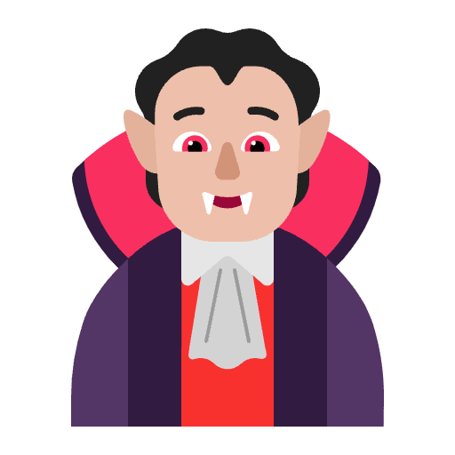 Person Vampire Flat Medium Light Element from Fluent Emoji Flat Set