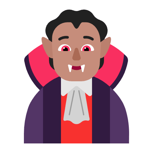 Person Vampire Flat Medium Emoji from Fluent Emoji Flat Set