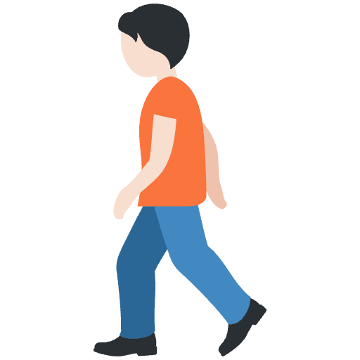 Person Walking Light Skin Tone Emoji from Twemoji Emoji Set