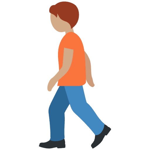 Person Walking Medium Skin Tone Emoji from Twemoji Emoji Set