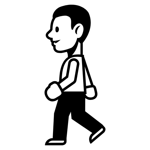 Person Walking Emoji from EmojiTwo Black Set