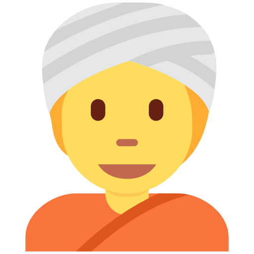Person Wearing Turban Emoji from Twemoji Emoji Set