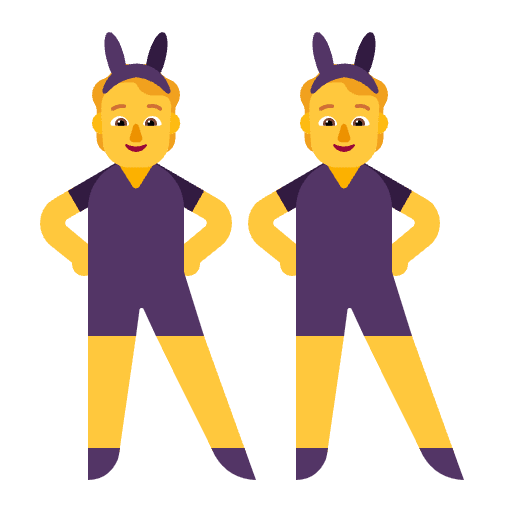 Person With Bunny Ears Flat Emoji from Fluent Emoji Flat Set