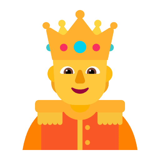 Person With Crown Flat Default Emoji from Fluent Emoji Flat Set