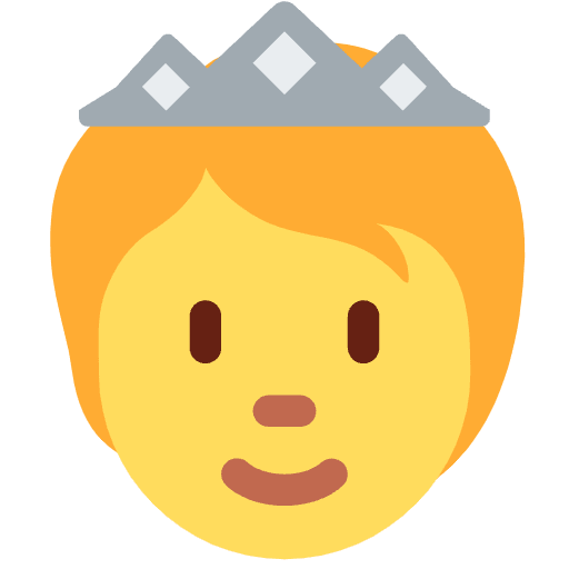 Person With Crown Emoji from Twemoji Set