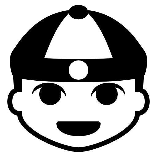 Person With Skullcap Emoji from EmojiTwo Black Set