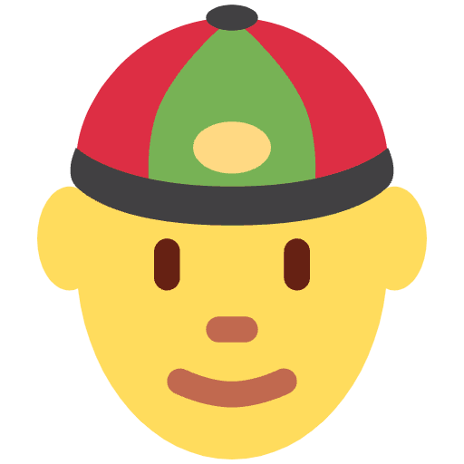 Person With Skullcap Emoji from Twemoji Set