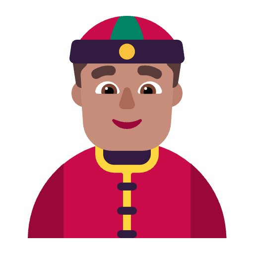 Person With Skullcap Flat Medium Emoji from Fluent Emoji Flat Set