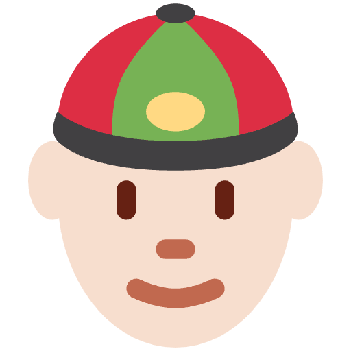 Person With Skullcap Light Skin Tone Emoji from Twemoji Set