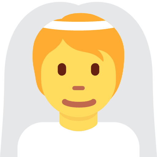 Person With Veil Emoji from Twemoji Emoji Set