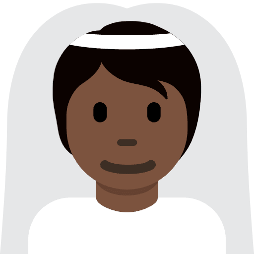 Person With Veil Dark Skin Tone Emoji from Twemoji Emoji Set