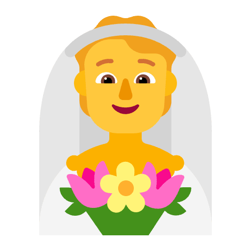 Person With Veil Flat Default Emoji from Fluent Emoji Flat Set