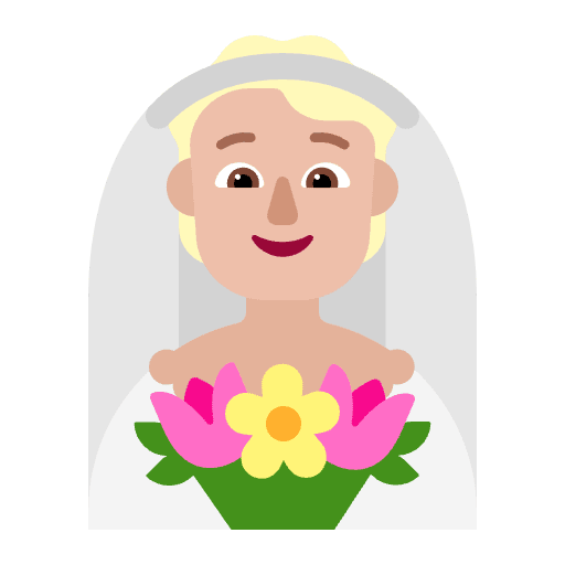 Person With Veil Flat Medium Light Emoji from Fluent Emoji Flat Set