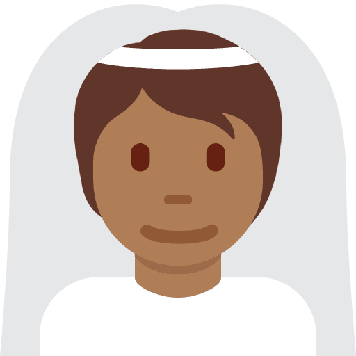 Person With Veil Medium Dark Skin Tone Emoji from Twemoji Emoji Set