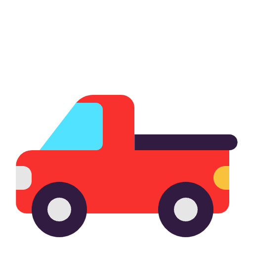 Pickup Truck Flat Emoji from Fluent Emoji Flat Set