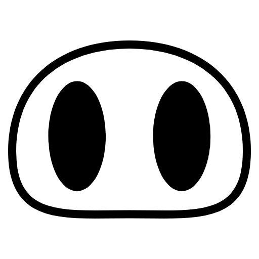 Pig Nose Emoji from EmojiTwo Black Set