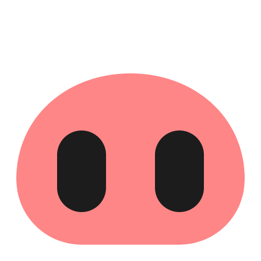 Pig Nose Flat Emoji from Fluent Emoji Flat Set