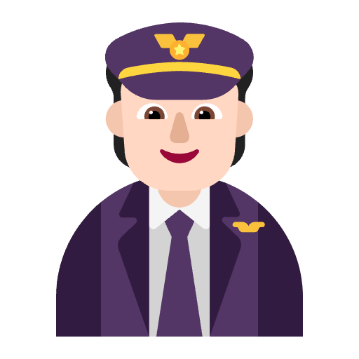 Pilot Flat Light Element from Fluent Emoji Flat Set