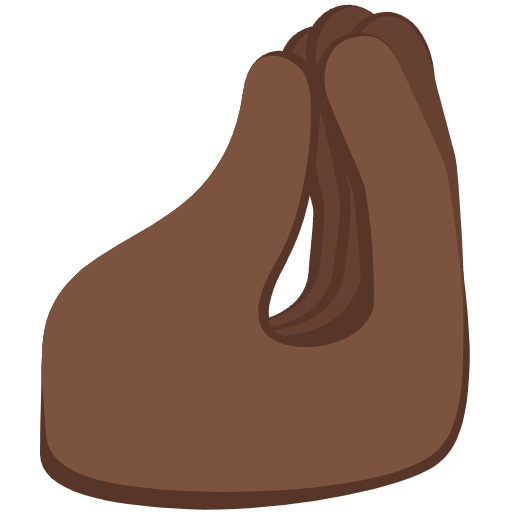 Pinched Fingers Dark Skin Tone Emoji from Twemoji Set