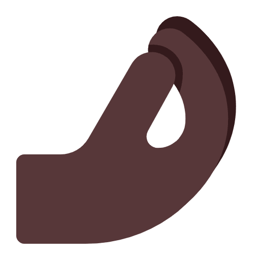 Pinched Fingers Flat Dark Emoji from Fluent Emoji Flat Set
