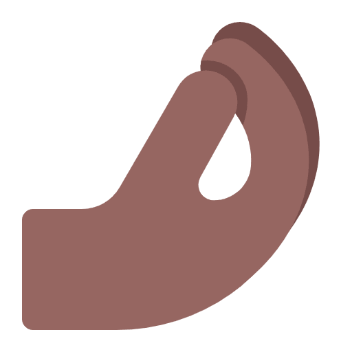 Pinched Fingers Flat Medium Dark Element from Fluent Emoji Flat Set