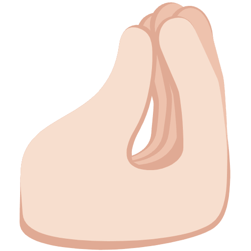 Pinched Fingers Light Skin Tone Emoji from Twemoji Set