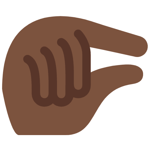 Pinching Hand Dark Skin Tone Emoji from Twemoji Set
