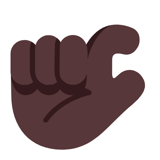 Pinching Hand Flat Dark Emoji from Fluent Emoji Flat Set