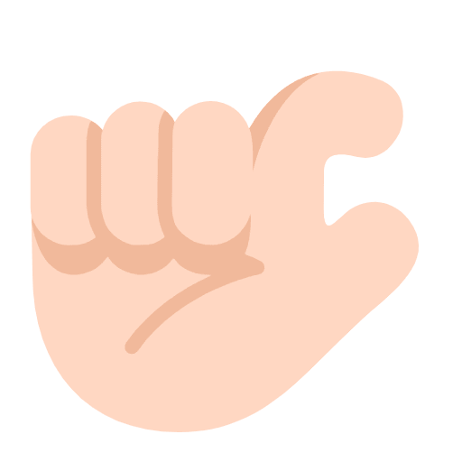 Pinching Hand Flat Light Emoji from Fluent Emoji Flat Set
