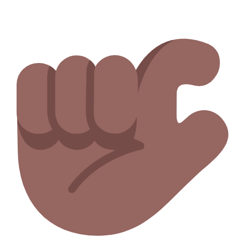 Pinching Hand Flat Medium Dark Emoji from Fluent Emoji Flat Set