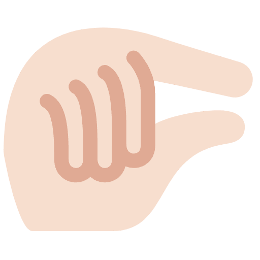 Pinching Hand Light Skin Tone Emoji from Twemoji Set