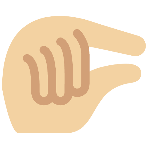 Pinching Hand Medium Light Skin Tone Emoji from Twemoji Set