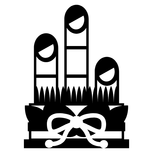 Pine Decoration Element from EmojiTwo Black Set