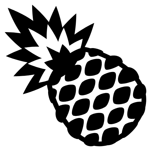Pineapple Emoji from EmojiTwo Black Set