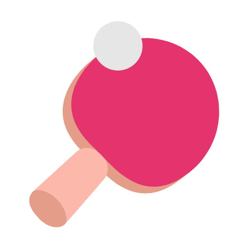 Ping Pong Flat Emoji from Fluent Emoji Flat Set
