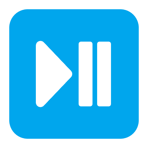 Play Or Pause Button Flat Emoji from Fluent Emoji Flat Set