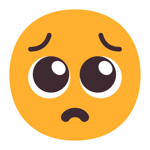 Pleading Face Flat Emoji from Fluent Emoji Flat Set