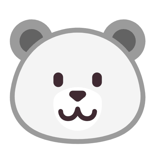 Polar Bear Flat Emoji from Fluent Emoji Flat Set